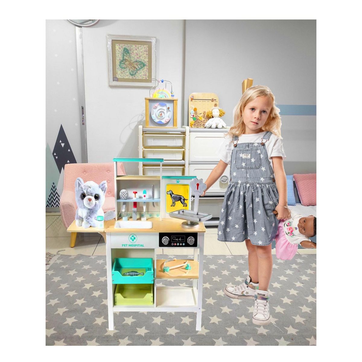 KIDSCOOL - Juego Didáctico Clínica Veterinaria Montessori