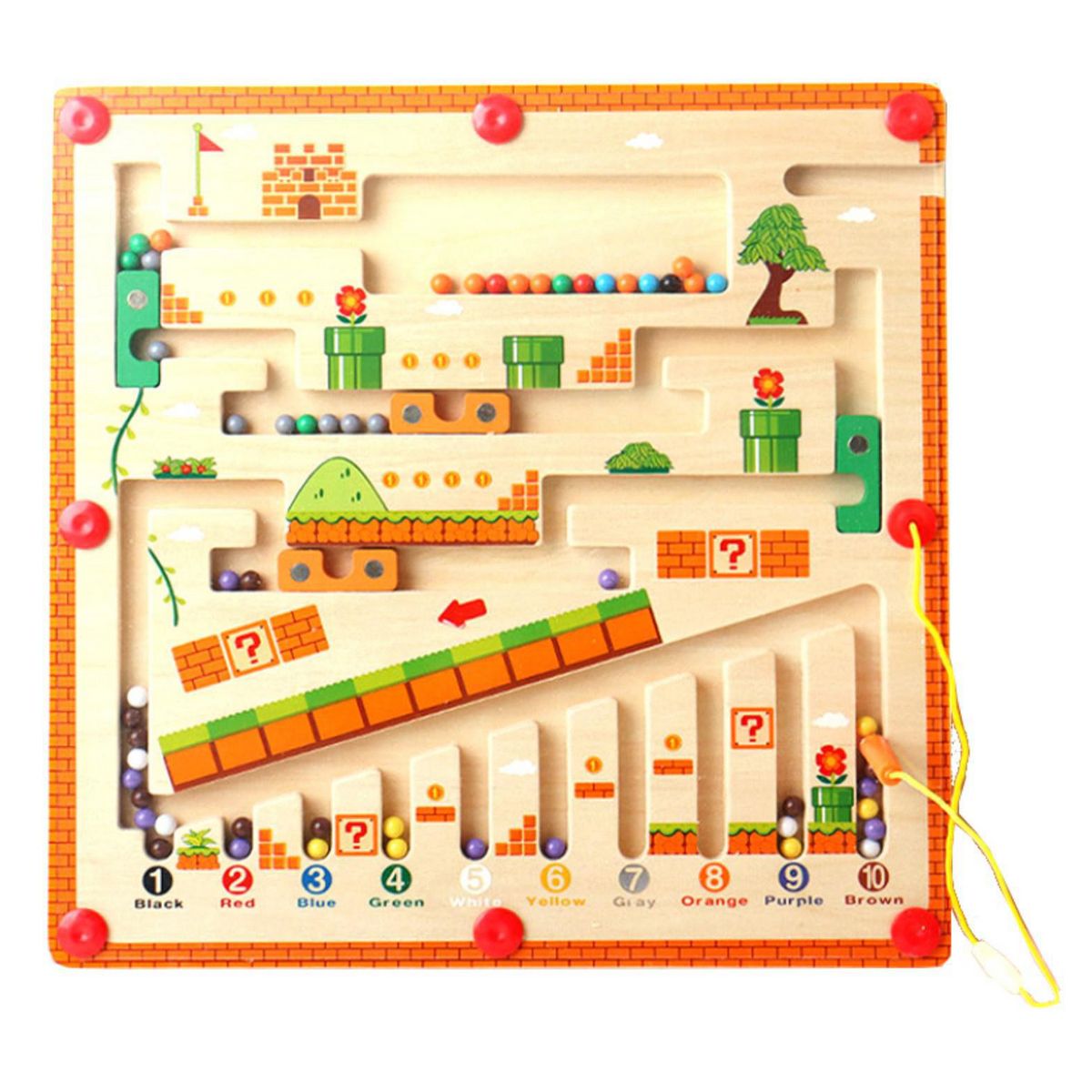 KIDSCOOL - Juego Didáctico Laberinto Numérico Montessori