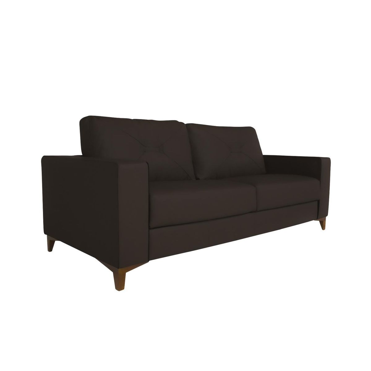 DI PORETTI - Sofá 3 cuerpos Medelin 205x84x89 cm Café