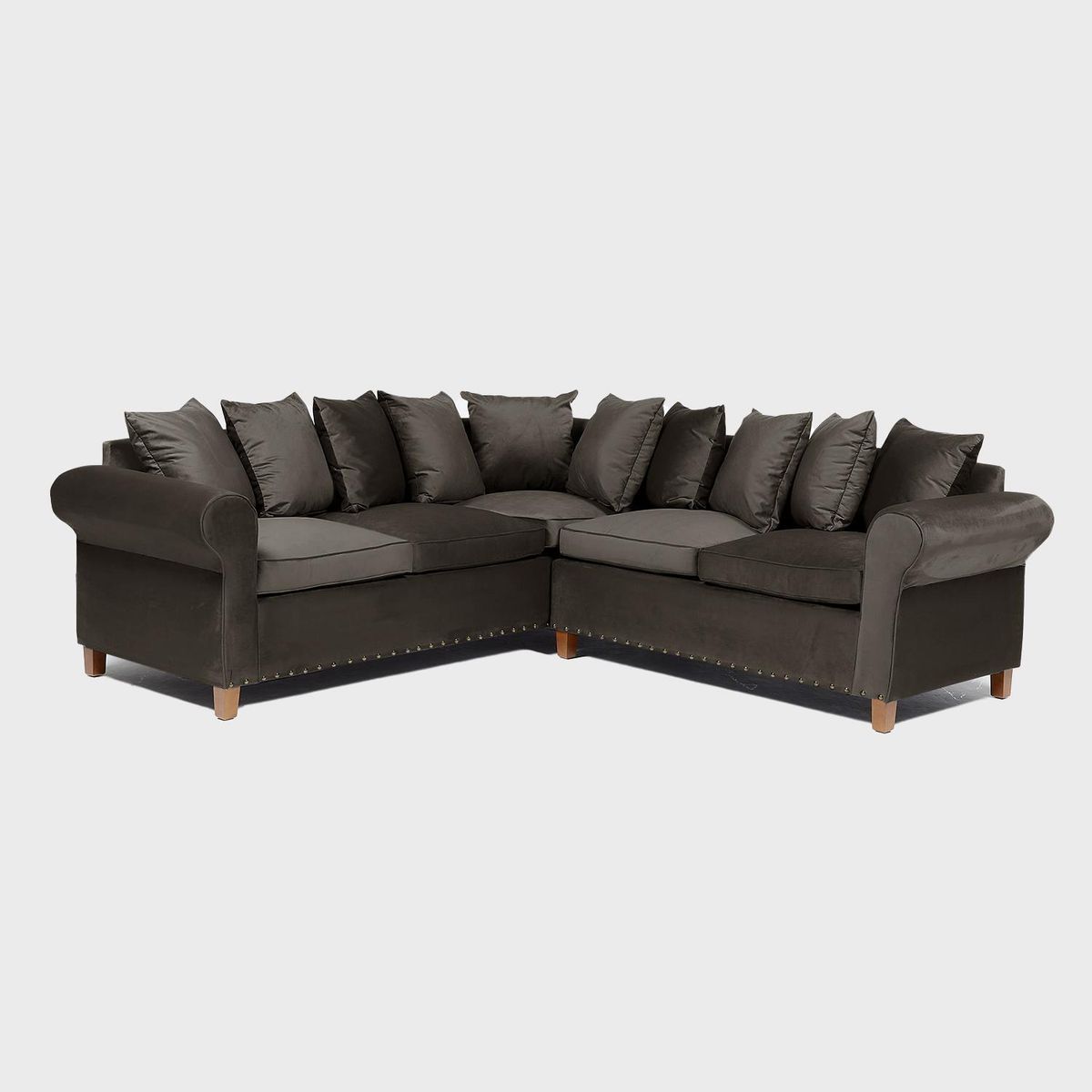 INTERMUEBLES - Sofá Seccional 5 cuerpos Toledo 247x97x248 cm Chocolate