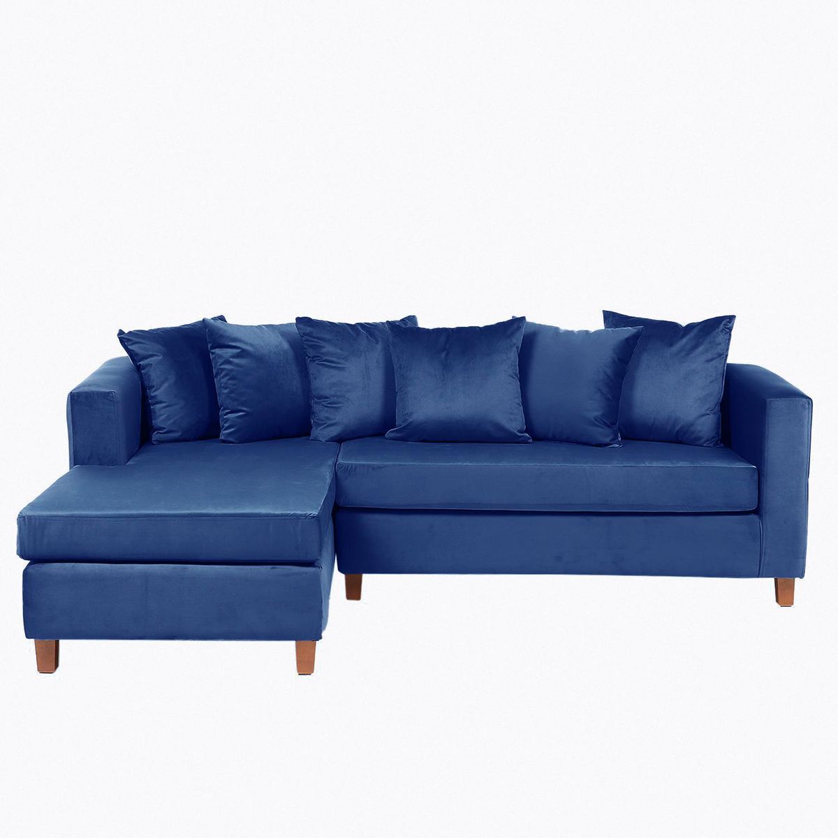 INTERMUEBLES - Sofá Seccional 4 cuerpos Malaga 171x87x245 cm Azul