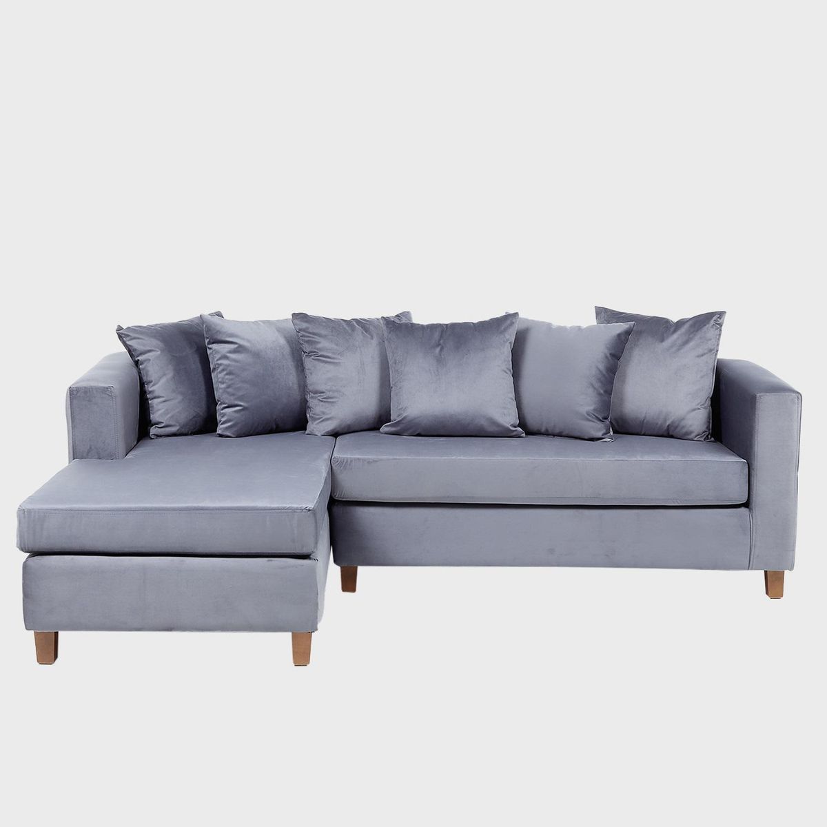 INTERMUEBLES - Sofá Seccional 4 cuerpos Malaga 171x87x245 cm Gris