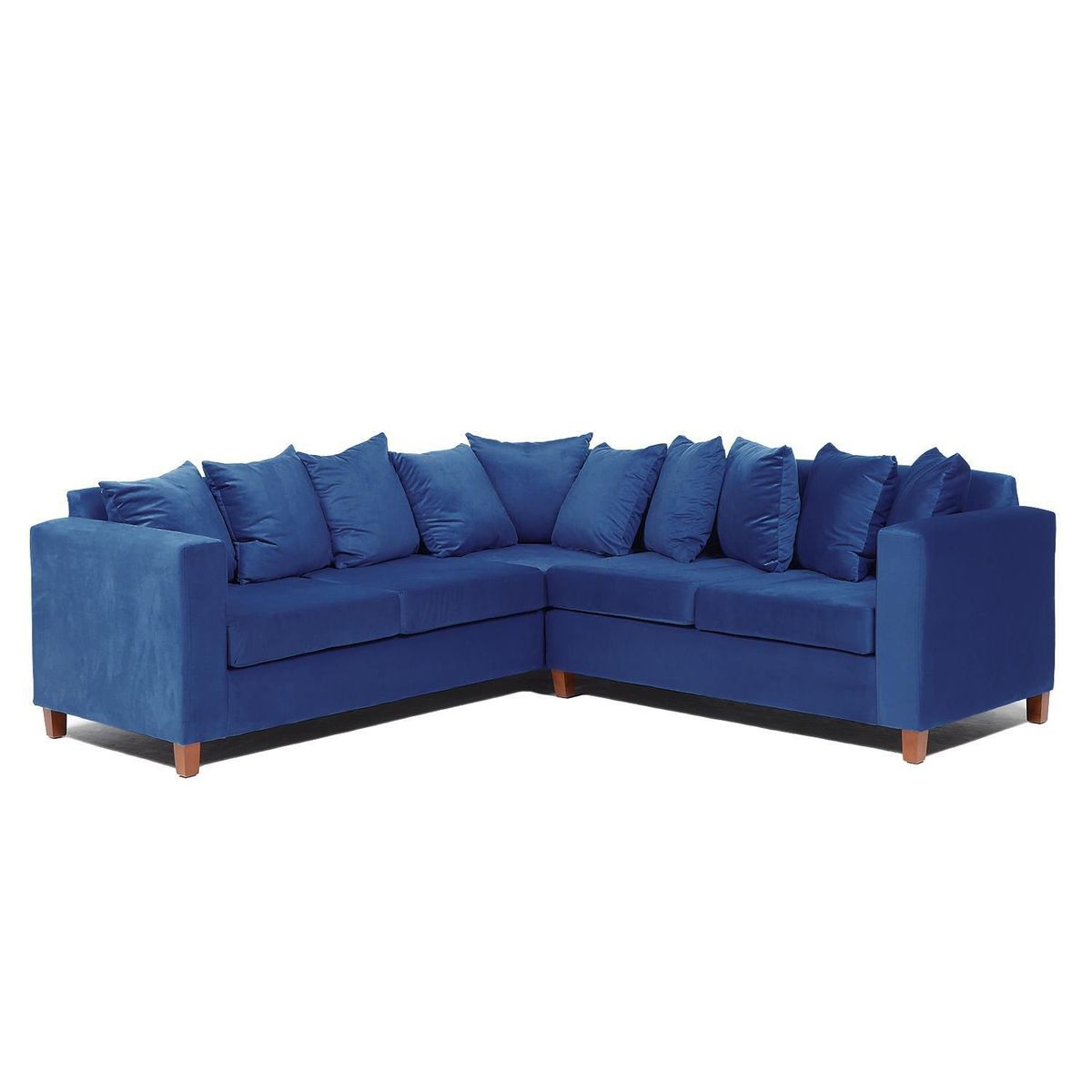 Sofá Seccional 4 cuerpos Malaga 240x93x245 cm Azul, marca INTERMUEBLES - Foto Principal