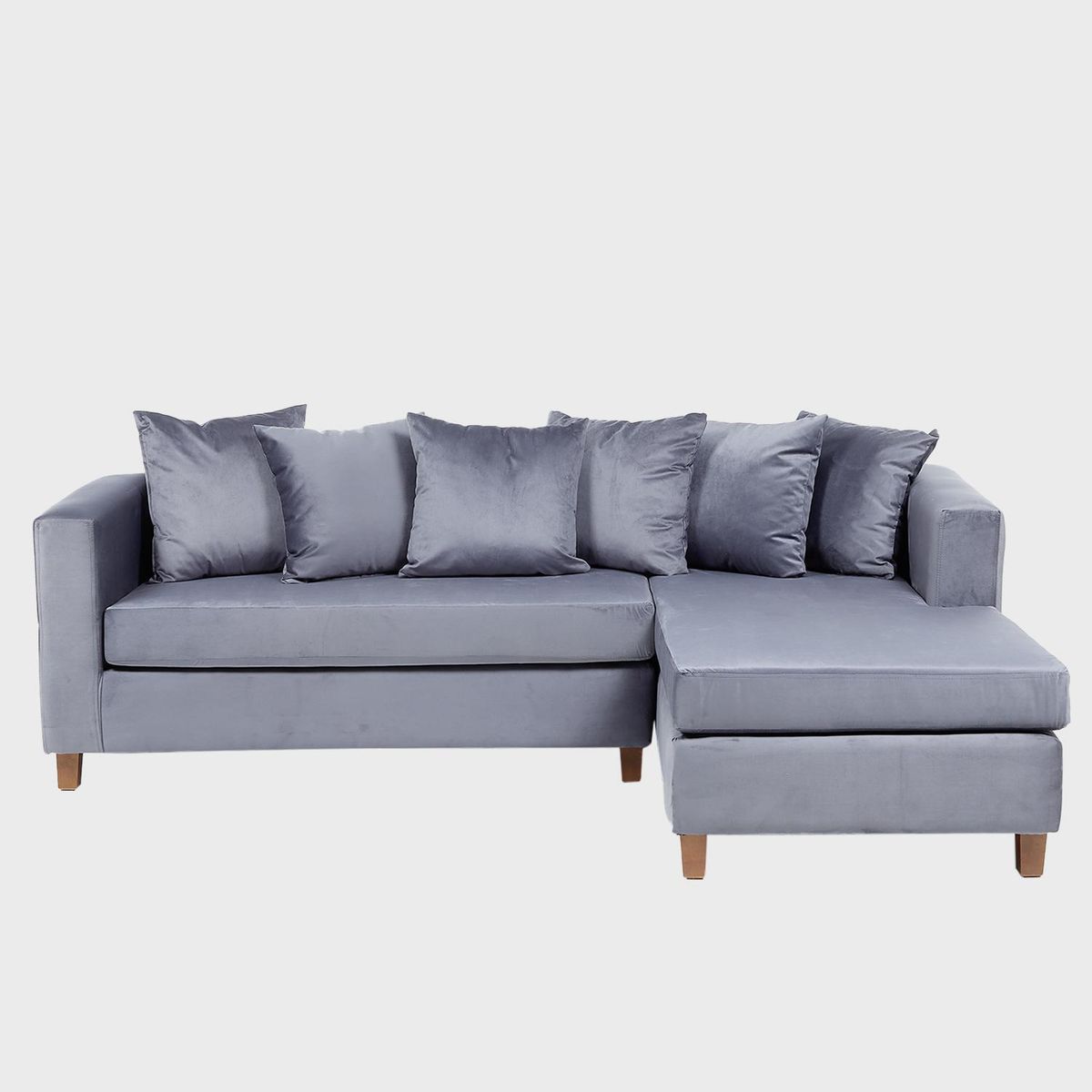 INTERMUEBLES - Sofá Seccional 4 cuerpos Malaga 171x87x245 cm Gris