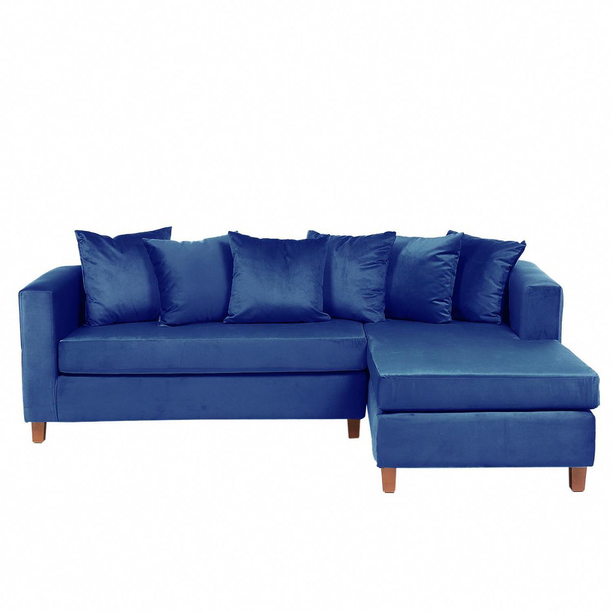 INTERMUEBLES - Sofá Seccional 4 cuerpos Malaga 171x87x245 cm Azul