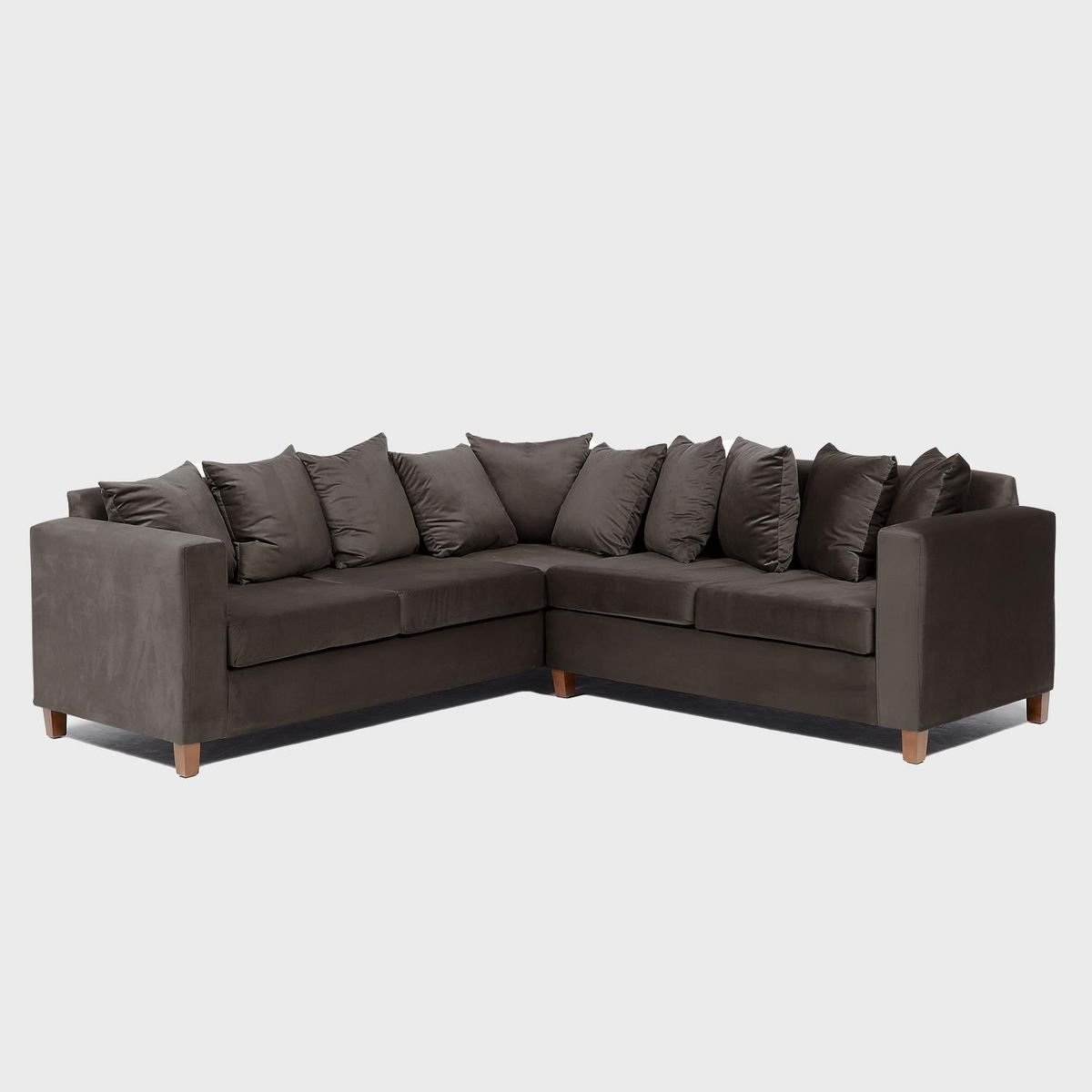 INTERMUEBLES - Sofá Seccional 5 cuerpos Malaga 240x93x245 cm Chocolate