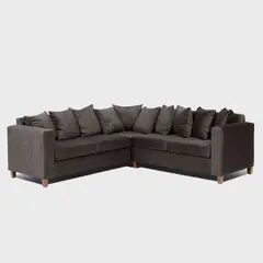 INTERMUEBLES - Sofá Seccional 5 cuerpos Malaga 240x93x245 cm Chocolate