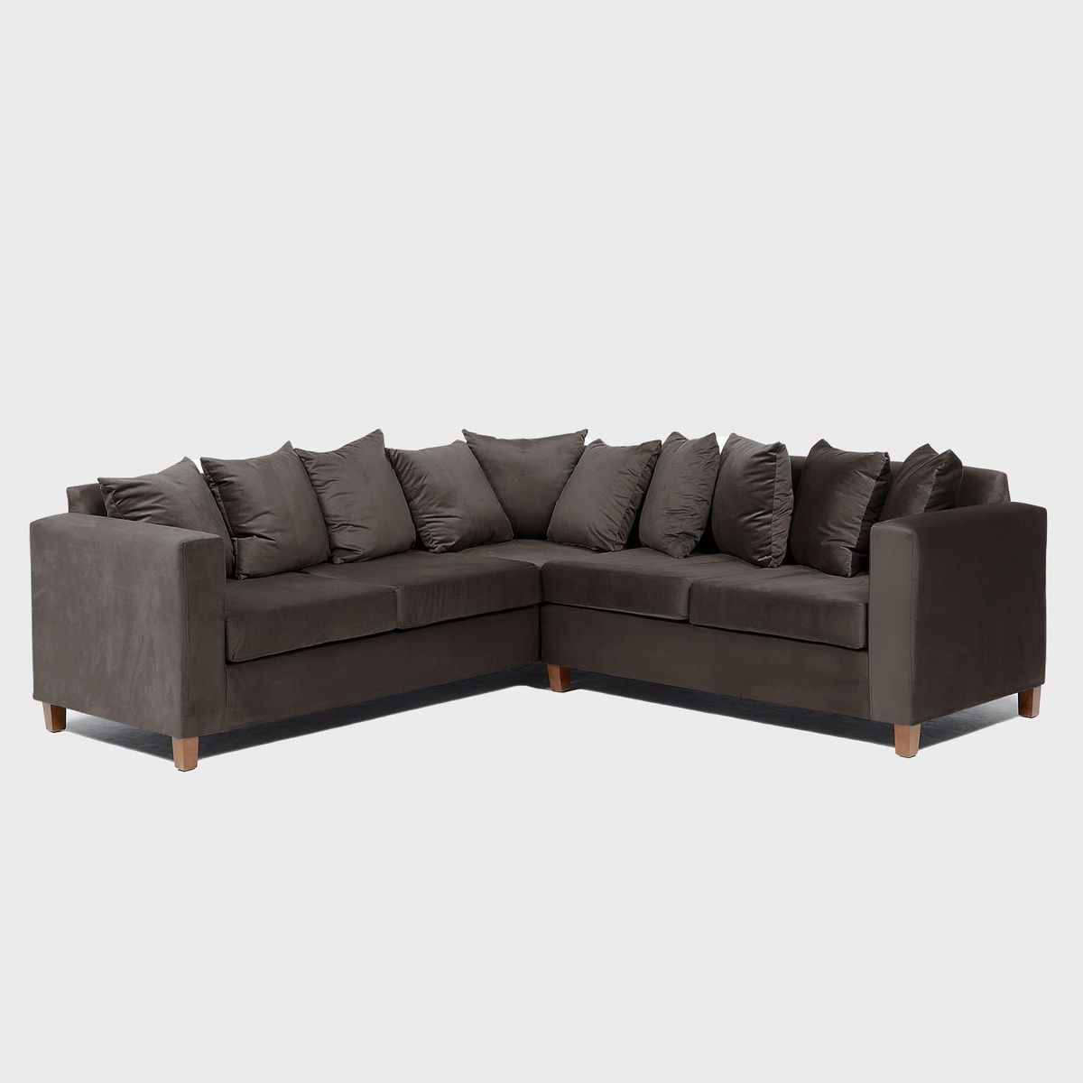 INTERMUEBLES - Sofá Seccional 5 cuerpos Malaga 240x93x245 cm Chocolate