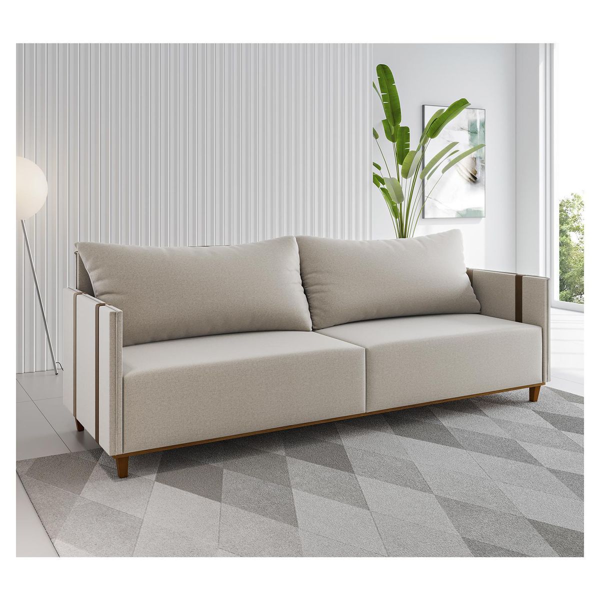 RODLER - Sofá 2 cuerpos Montreal 200x90x67 cm Beige