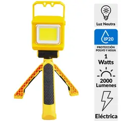HALUX - Lámpara de Trabajo Led Reflector Trípode 1 W IP20 2000 lm Luz Día