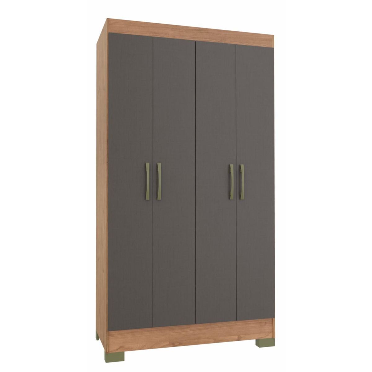 VEKKAHOME - Clóset Roma 4 Puerta(s) 1 Cajón(es) 4 Repisa(s) 99x182.5x47 cm Grafito