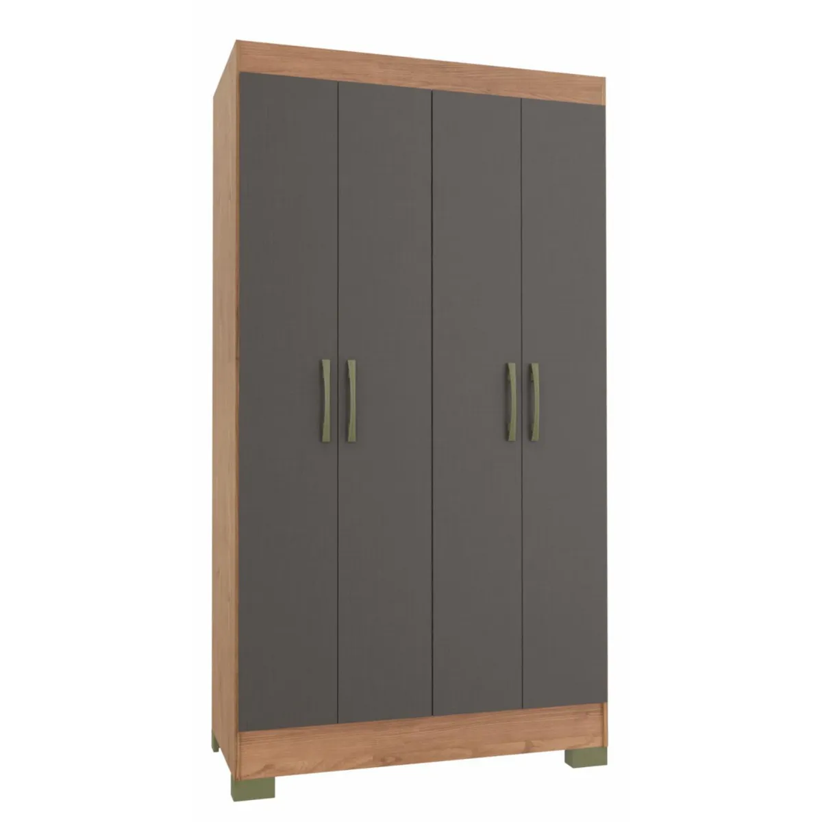 VEKKAHOME - Clóset Roma 4 Puerta(s) 1 Cajón(es) 4 Repisa(s) 99x182.5x47 cm Grafito