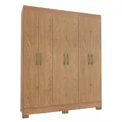 VEKKAHOME - Clóset Roma 6 Puerta(s) 6 Repisa(s) 147x182.5x47 cm Café