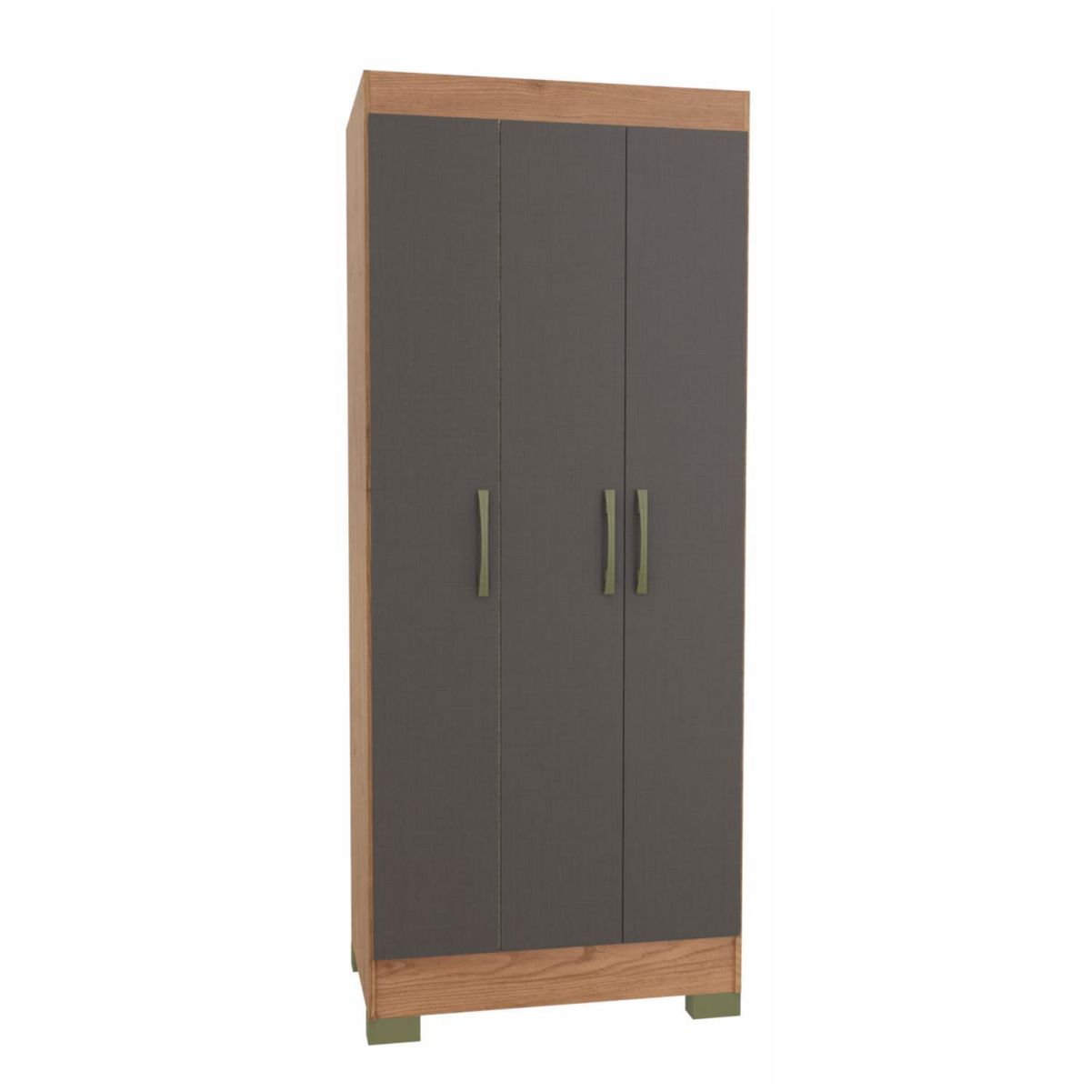 VEKKAHOME - Clóset Roma 3 Puerta(s) 1 Cajón(es) 4 Repisa(s) 75x182.5x47 cm Grafito