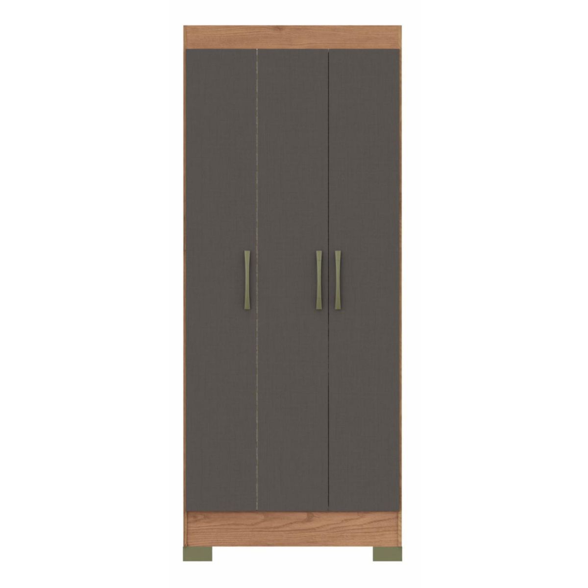 VEKKAHOME - Clóset Roma 3 Puerta(s) 1 Cajón(es) 4 Repisa(s) 75x182.5x47 cm Grafito