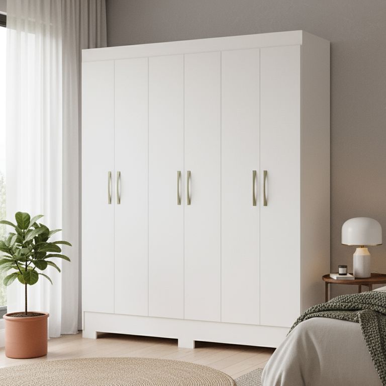 Clóset Roma 6 Puerta(s) 1 Cajón(es) 6 Repisa(s) 147x182.5x47 cm Blanco