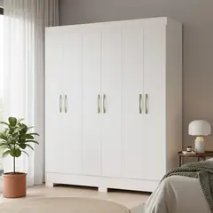 VEKKAHOME - Clóset Roma 6 Puerta(s) 1 Cajón(es) 6 Repisa(s) 147x182.5x47 cm