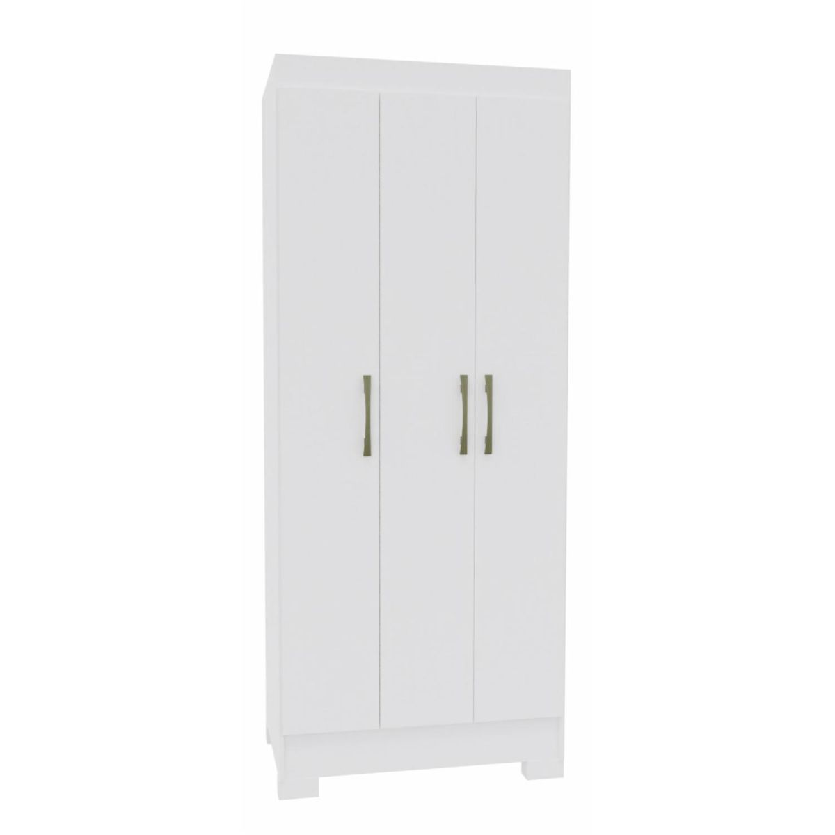 VEKKAHOME - Clóset Roma 3 Puerta(s) 1 Cajón(es) 4 Repisa(s) 75x182.5x47 cm Blanco
