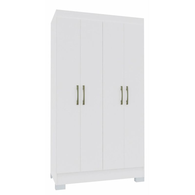 VEKKAHOME - Clóset Roma 4 Puerta(s) 4 Repisa(s) 99x182.5x47 cm Blanco