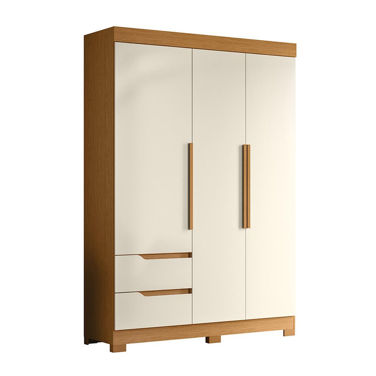VEKKAHOME - Clóset Vivacce 3 Puerta(s) 2 Cajón(es) 5 Repisa(s) 152x217x47 cm Beige