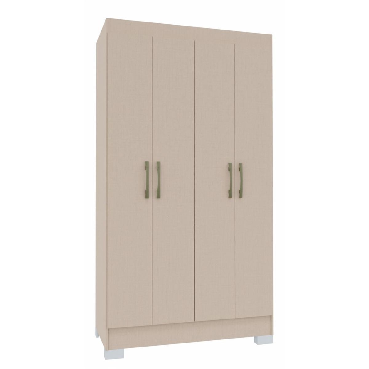 VEKKAHOME - Clóset Roma 4 Puerta(s) 1 Cajón(es) 4 Repisa(s) 99x182.5x47 cm Crema
