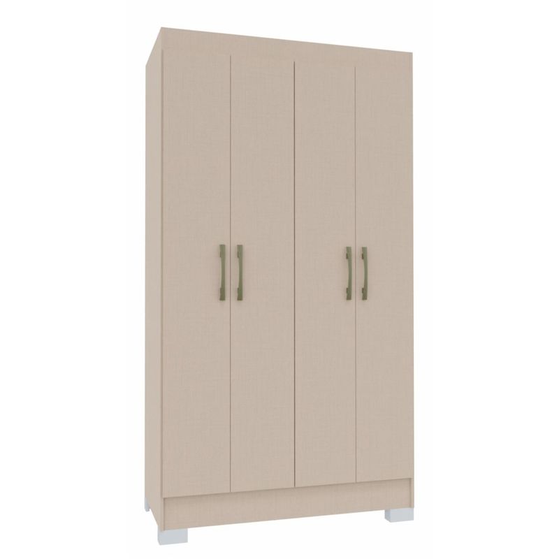 VEKKAHOME - Clóset Roma 4 Puerta(s) 1 Cajón(es) 4 Repisa(s) 99x182.5x47 cm Crema
