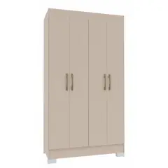 VEKKAHOME - Clóset Roma 4 Puerta(s) 1 Cajón(es) 4 Repisa(s) 99x182.5x47 cm Crema