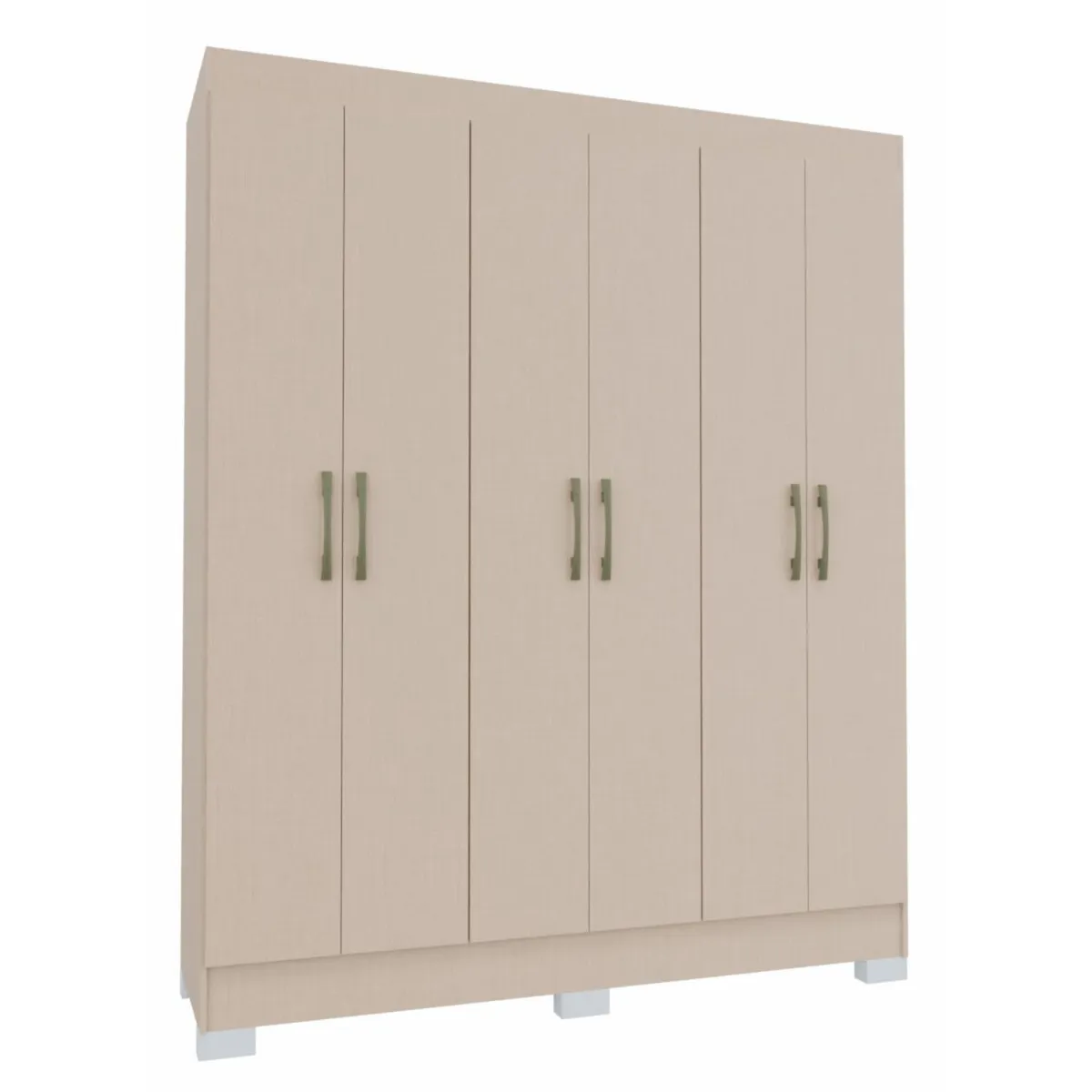 VEKKAHOME - Clóset Roma 6 Puerta(s) 1 Cajón(es) 6 Repisa(s) 147x182.5x47 cm Beige