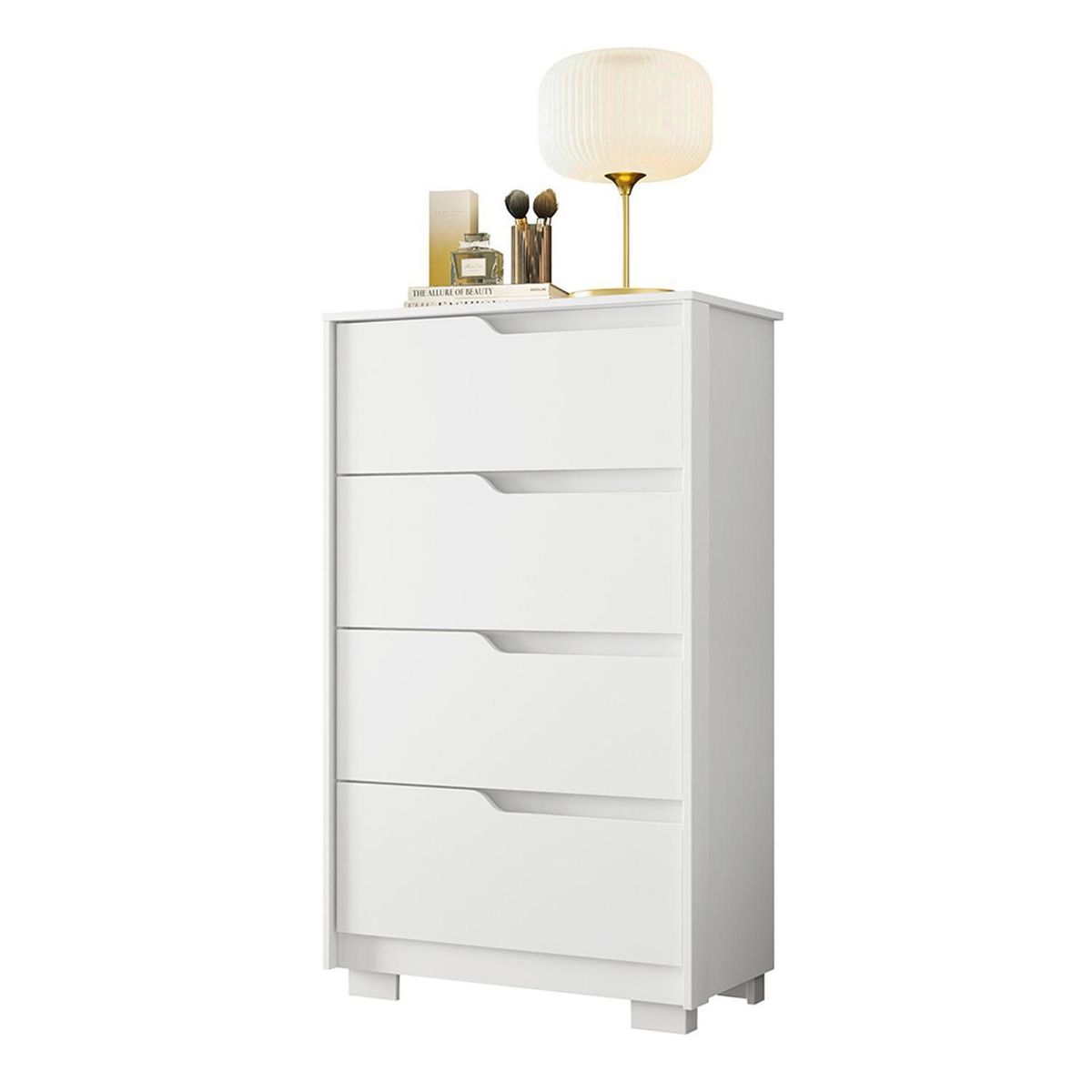 VEKKAHOME - Cómoda 4 Cajón(es) Sola 70x120x40 cm Blanco