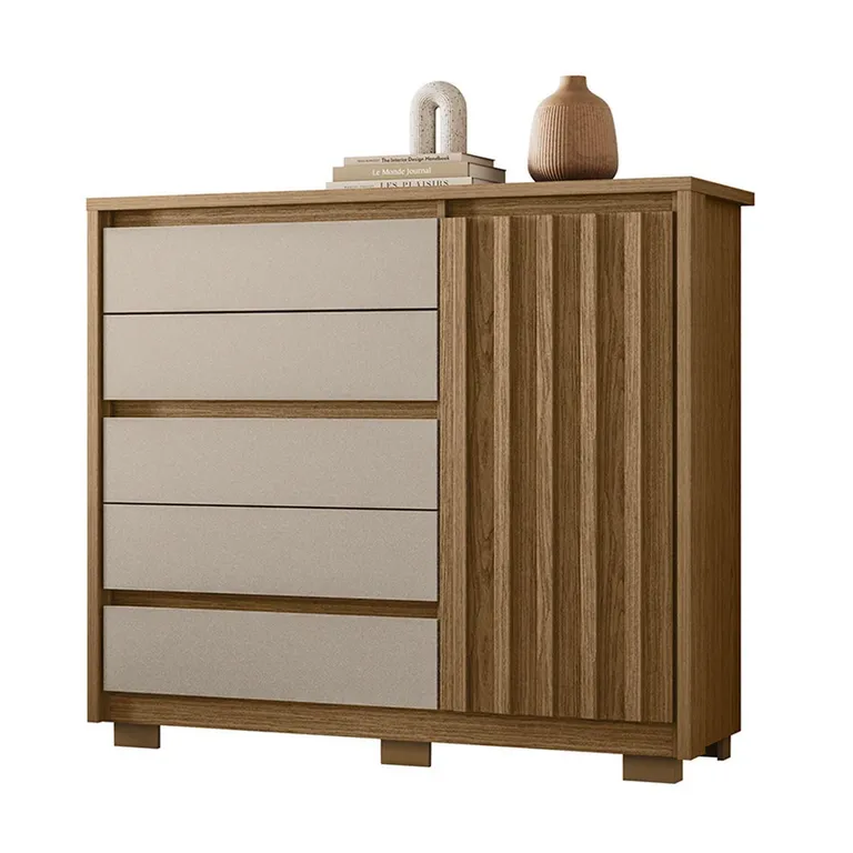 VEKKAHOME Zapatera Dueto MDF 3 Nivel(es) 109x125x43 cm Café
