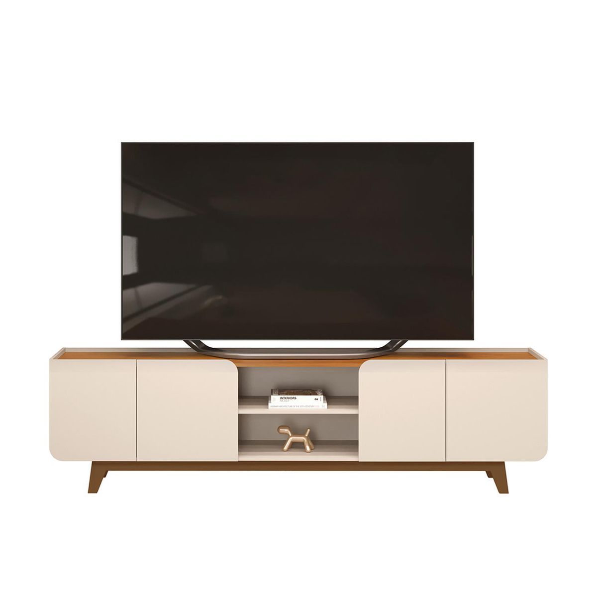 VEKKAHOME - Rack 75 " Nadine Beige 220x60.5x40 cm