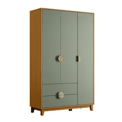 VEKKAHOME - Clóset Ipe Salvia 3 Puerta(s) 6 Repisa(s) 120x192x47 cm Verde