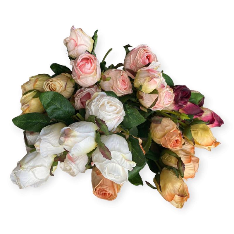 SOHOGAR - Vara Boton Rosas 50 cm Colores Surtidos