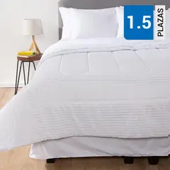 ARTHOME - Plumón 1.5 plazas Bicolor Blanco