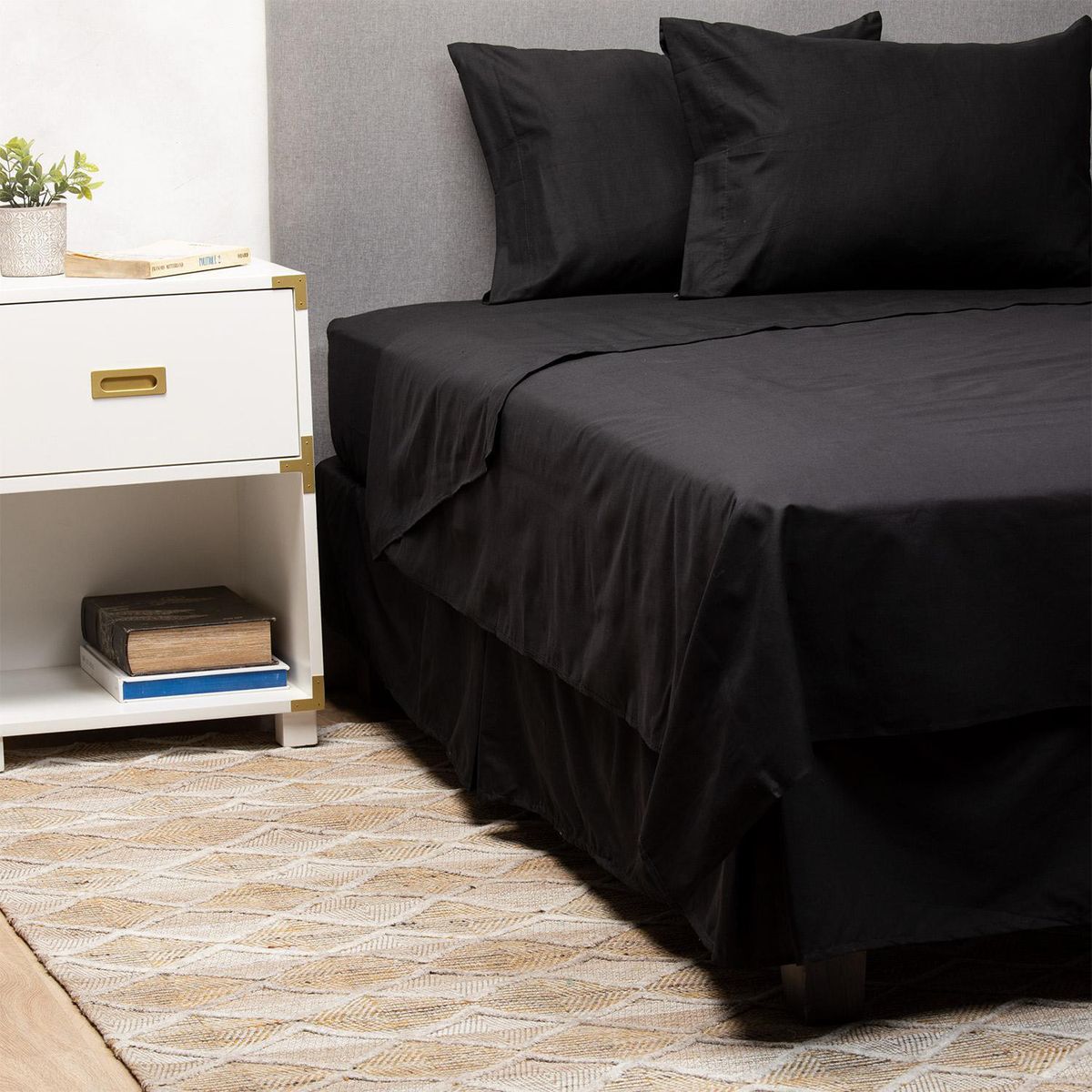 ARTHOME - Cubrecolchón 1.5 plazas Negro