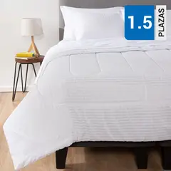 ARTHOME - Plumón Bicolor Blanco 1.5 plazas