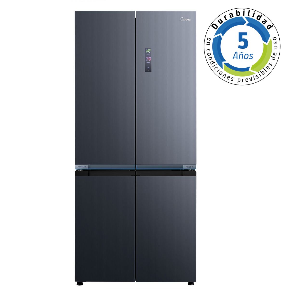 MIDEA - Refrigerador Perfect Fit Multidoor No Frost 527 Litros Inox MDRMD706BIE70