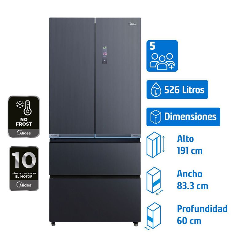Refrigerador French Door No Frost 526 Litros Inox MDRFD705BIE70