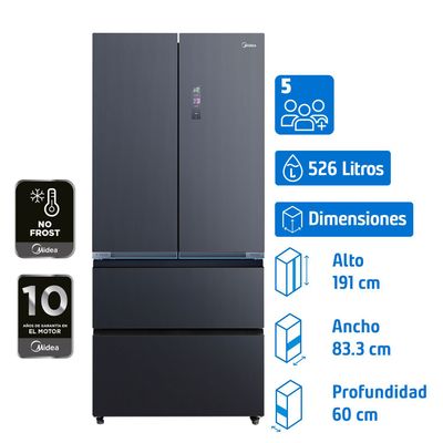 Midea Refrigerador French Door No Frost 474 Litros