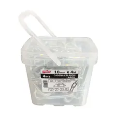 MAMUT - Cadena Acero Eslabón Largo 10 mm 4 m Plateado