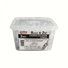 MAMUT - Cadena Acero Eslabón Corto 8 mm 2 m Plateado
