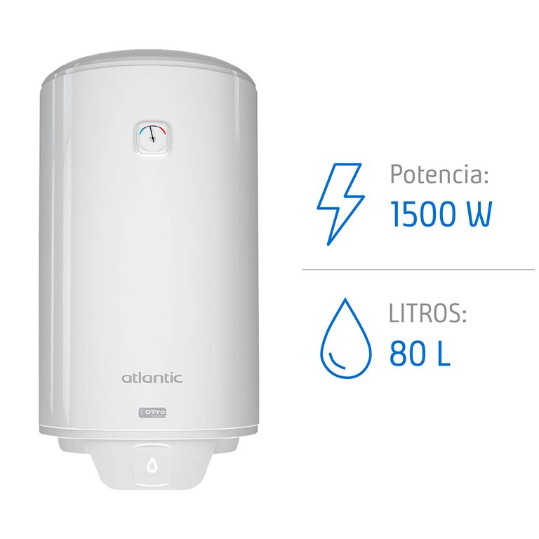 Termo Eléctrico 80 Litros 1500 W de Muro