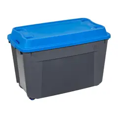 REYPLAST - Caja Ultraforte 53.5x63x94.2 cm 210 l Gris con azul