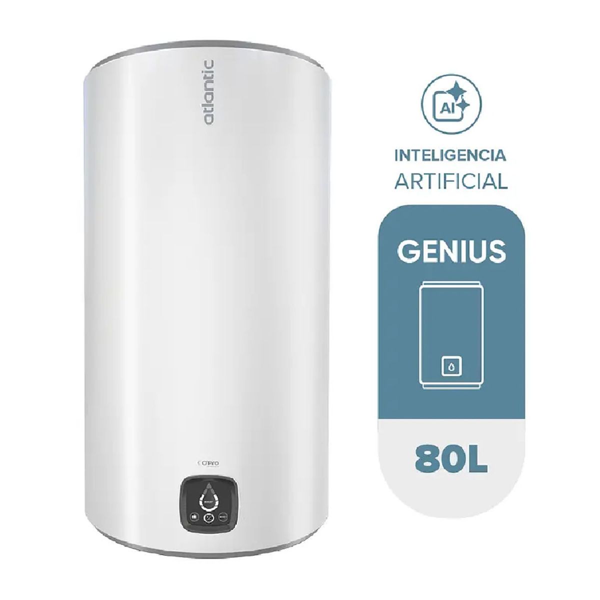 ATLANTIC - Termo Eléctrico 80 Litros 1500 W de Muro