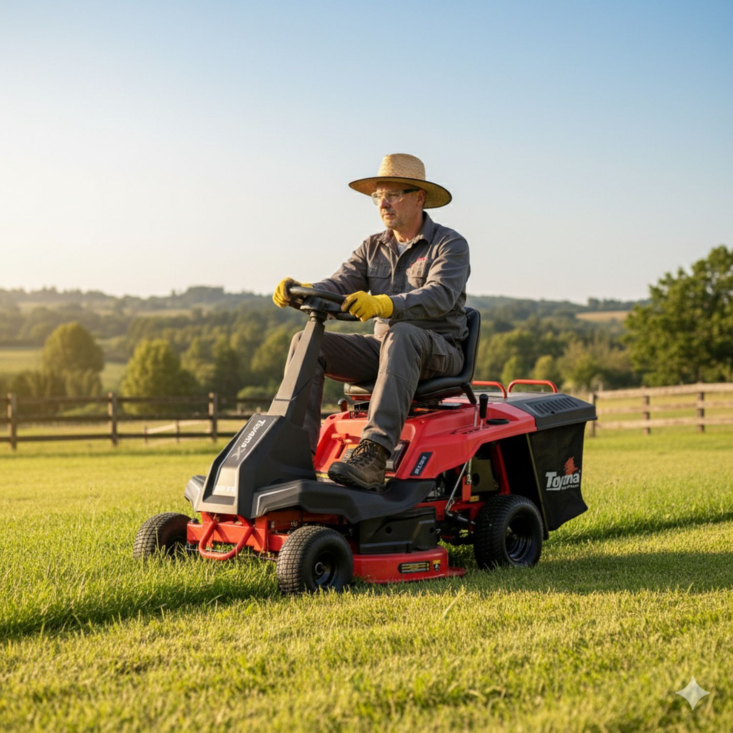 TOYAMA Tractor Corta Pasto Mini con recolector 7.5 HP 224 cc 61 cm