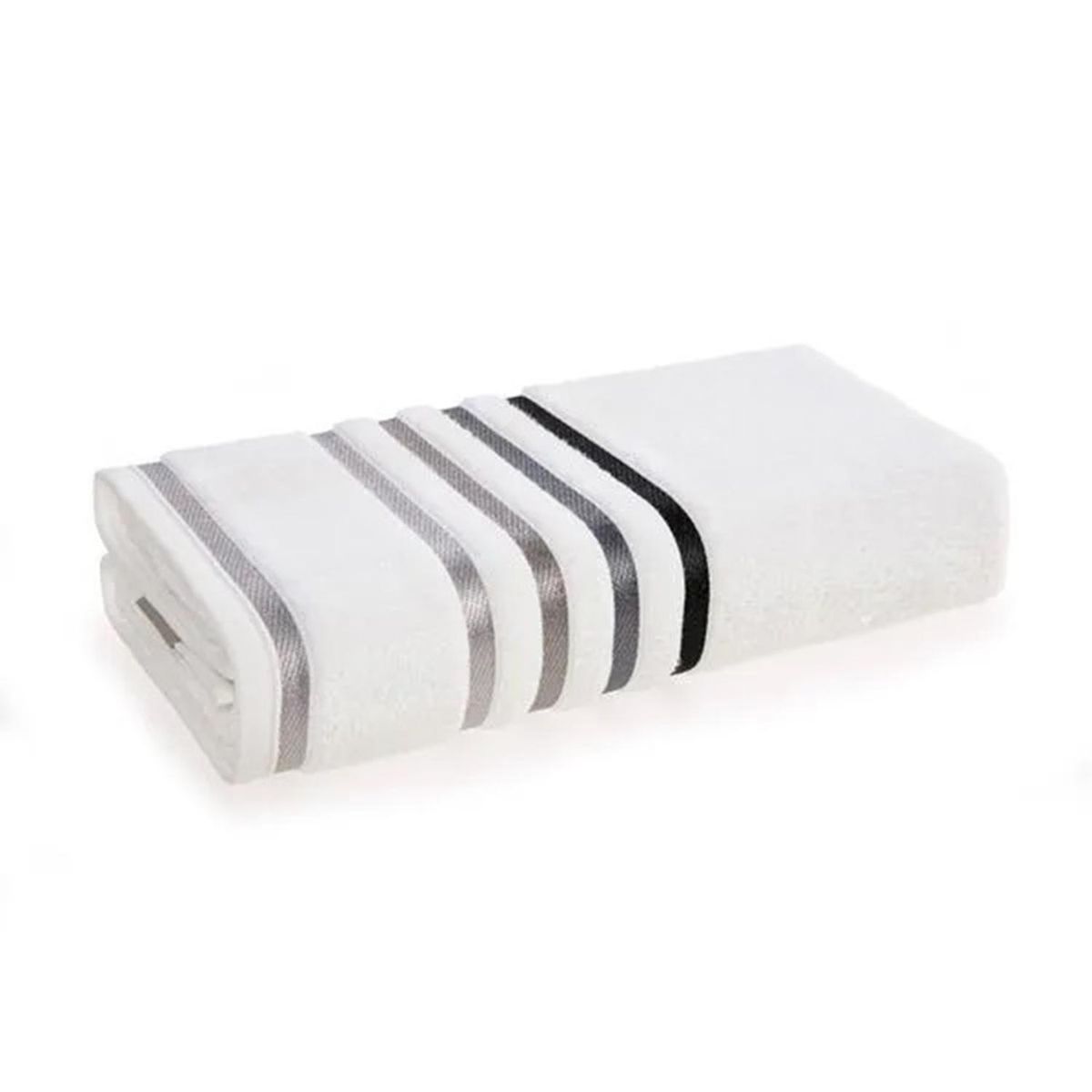 KARSTEN - Toalla de Mano 500 gr Algodón 48x80 cm Blanco/Gris