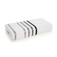 KARSTEN - Toalla de Mano 500 gr Algodón 48x80 cm Blanco/Gris