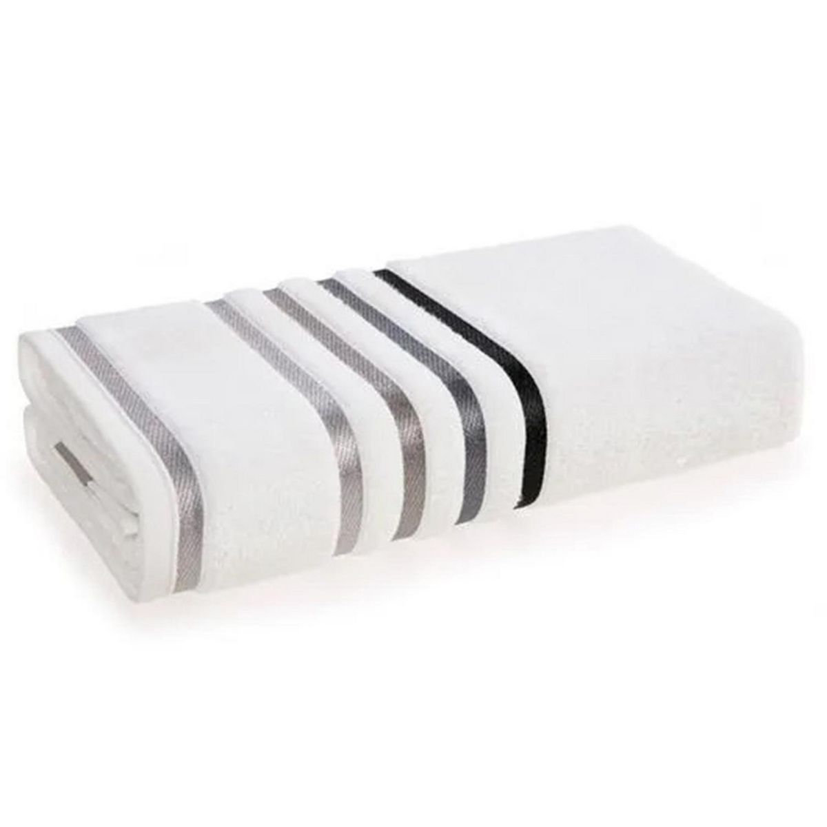 KARSTEN - Toalla de Cuerpo Toallón 500 gr Algodón 86x150 cm Blanco/Gris