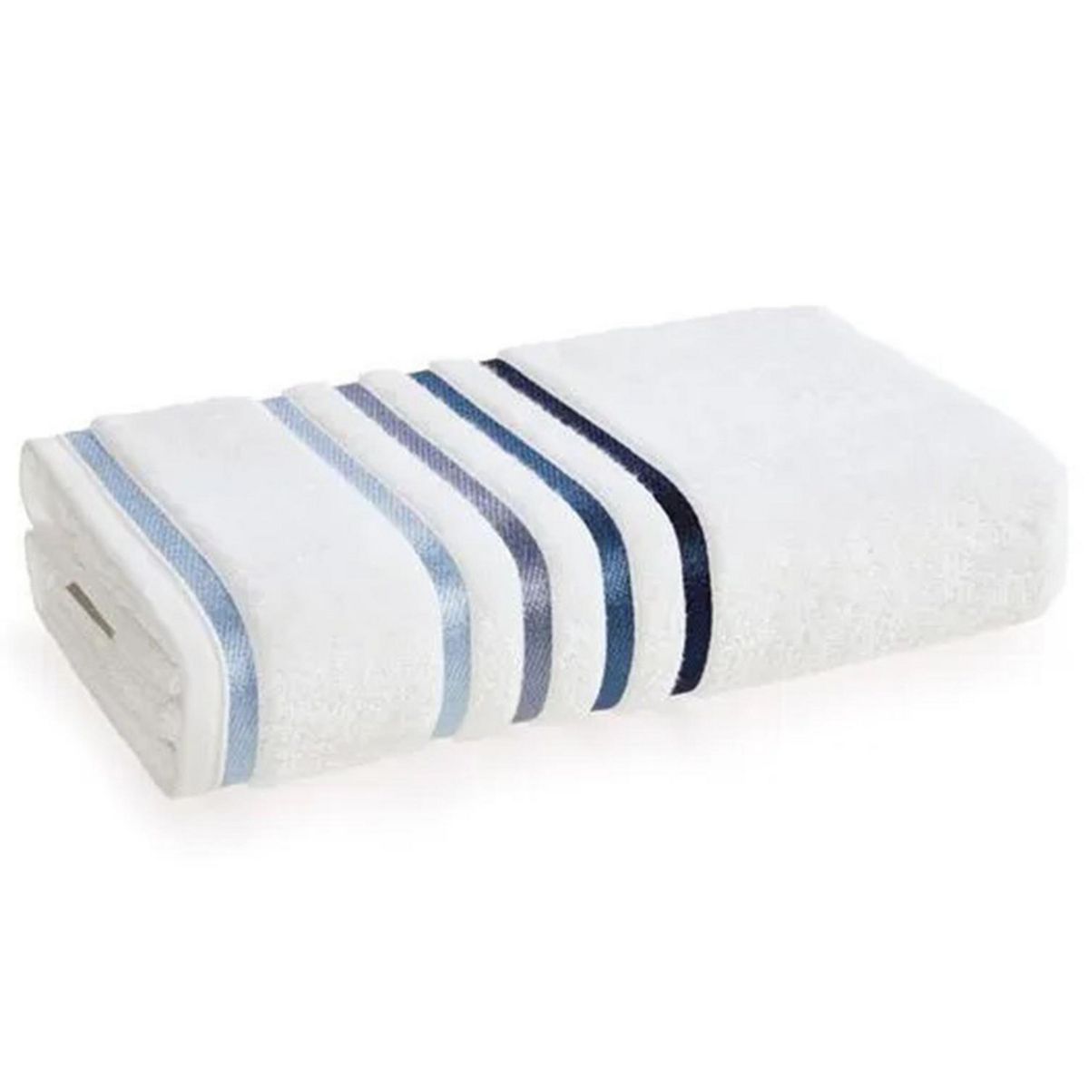 KARSTEN - Toalla Baño 500 gr Algodón 70x140 cm Blanco/Azul
