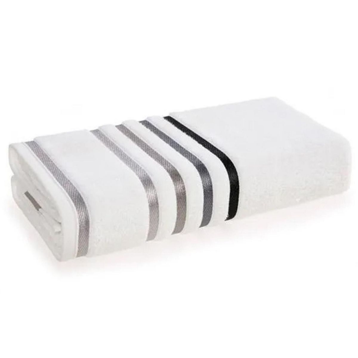 KARSTEN - Toalla Baño 500 gr Algodón 70x140 cm Blanco/Gris
